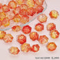 Tiny Flower Glass Beads 16mm Clear Translucent Mixed Colors 50pcs 10