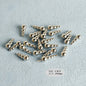 Plating Irregular Shaped Acrylic Beads Metal Colored Silver 100pcs 17