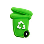 Silicone Focal Beads Garbage Bin With Slightly Open Lid 20pcs 4