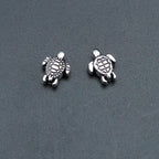 Turtle Metal Beads 9mm Antique Silver Tone Zinc Alloy 300pcs 3