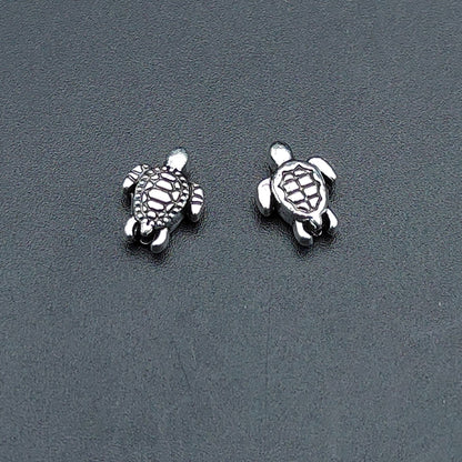 Turtle Metal Beads 9mm Antique Silver Tone Zinc Alloy 300pcs 3
