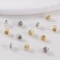 Pumpkin Shaped CCB Plastic Acrylic Beads 6-8mm Metallic Gold Silver 200pcs