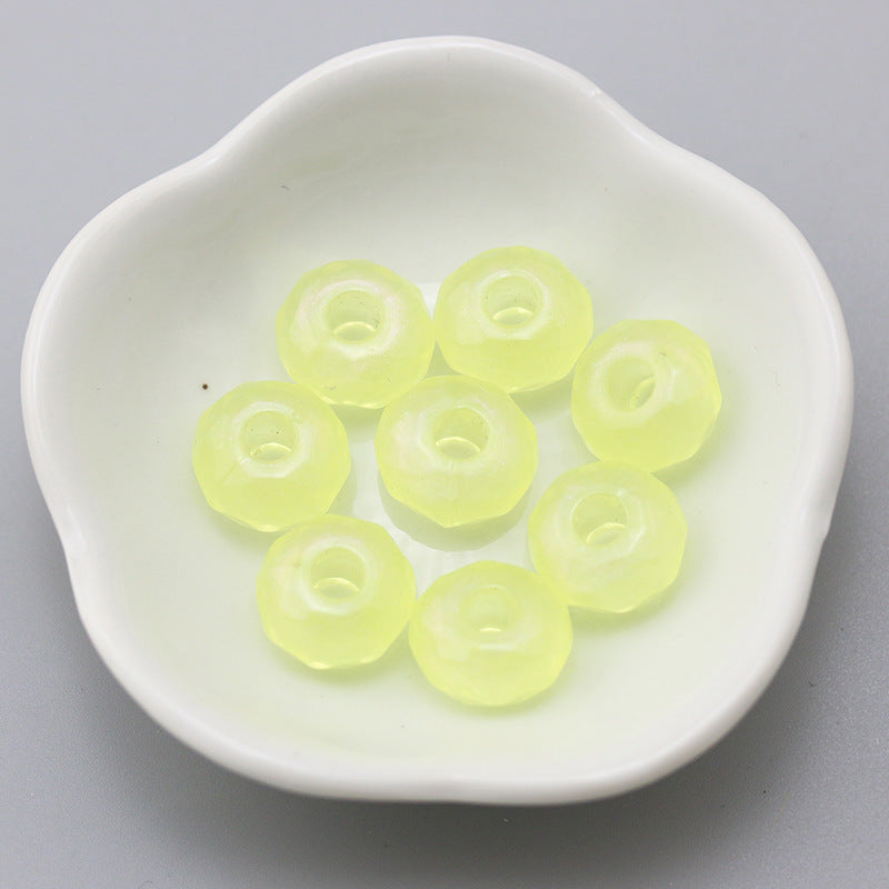 Acrylic Faceted Spacer Beads 15mm Large Hole 40pcs 21
