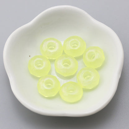 Acrylic Faceted Spacer Beads 15mm Large Hole 40pcs 21
