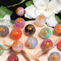 Milky Way Gradient Resin Beads 16mm Round Glitter Colors 50pcs