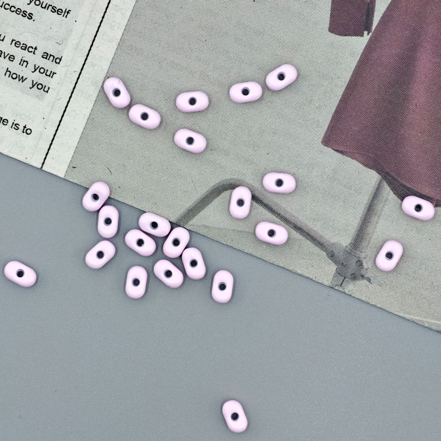 Alloy Peanut Spacer Beads 6mm Baking Painted 40pcs 11