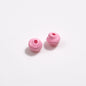 Baking Painted Mini Twisted Acrylic Beads 6mm Glossy Mixed Colors 100pcs 4