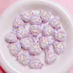 Kawaii Resin Beads 25mm Creamy Color UV Plating 5pcs 2