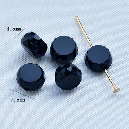 Electroplated Flat Cut Glass Beads 7.5mm 12mm Vibrant Colors 10pcs 8