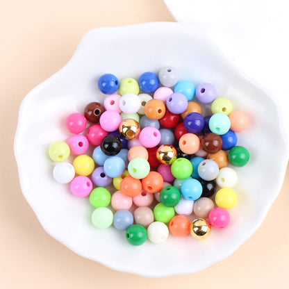 Solid Color Round Acrylic Beads 6mm Glossy Finish 600pcs 2