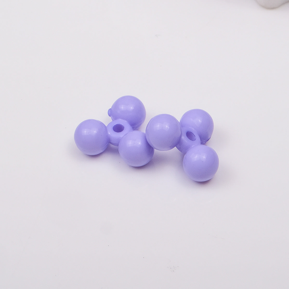 Acrylic Three-Spherical Spacer Beads 13mm Solid Color Baking Painted 500pcs 11