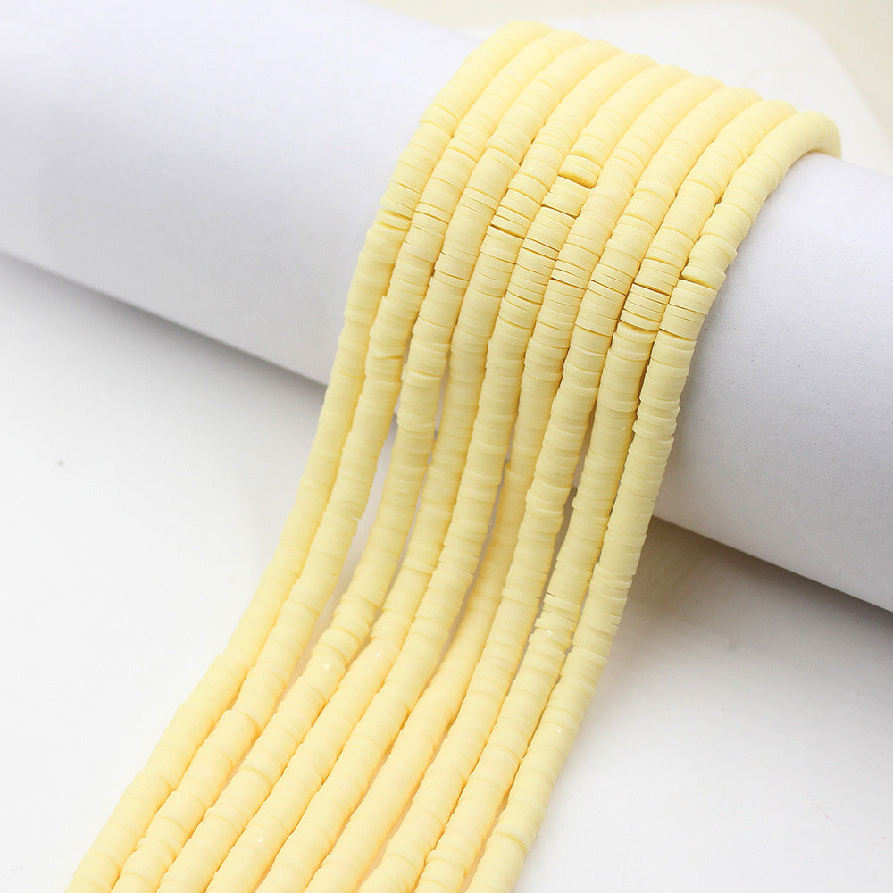 Flat Clay Beads 6mm Solid Color Polymer Spacer Beads 10strands 20