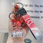 Resin Crown Bear Keychain Metallic Finish Cartoon Charm 6