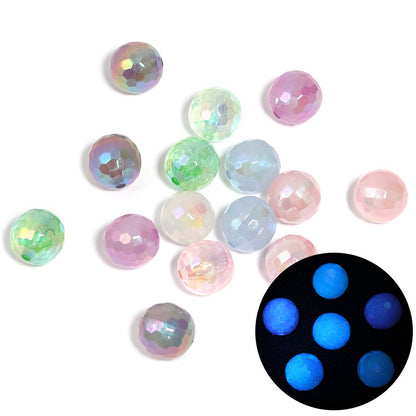 Glow Faceted Geometry Acrylic Beads 14-18mm Mixed Colors 50pcs 8