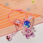 Acrylic Bunny Keychain Cartoon Colorful Crystal Long Ear Charm 8