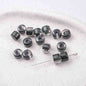 Clear Glitter Resin Barrel Beads 6 8mm Mixed Colors 50pcs 4