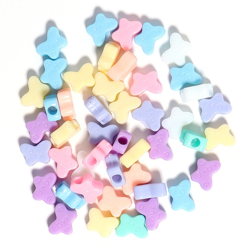 Macaron Acrylic Beads Mixed Shapes Pastel Colors 100pcs 15