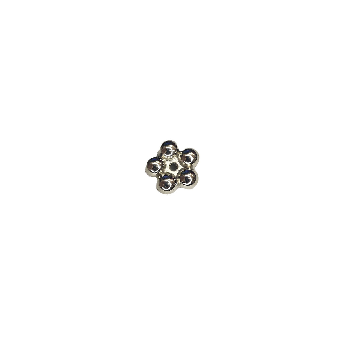 Silver Five Petal Flower Acrylic Beads 19mm CCB Plastic Spacer 100pcs 5