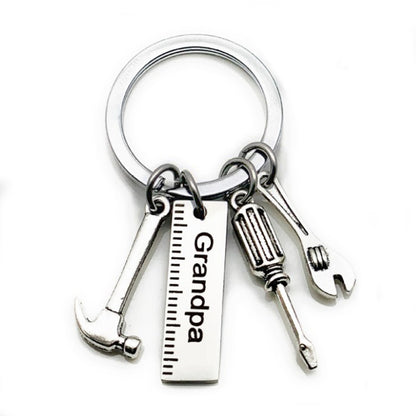 Stainless Steel Hammer Tool Dad Keychain Father's Day Gift 3