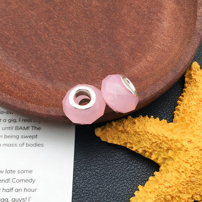 Resin Spacer Beads Pink Tone 40pcs 17