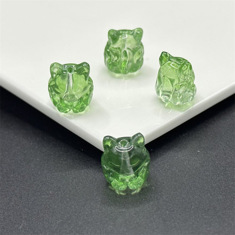 Czech Glass Beads Fox 15mm Translucent Glossy Multicolor 100pcs 9