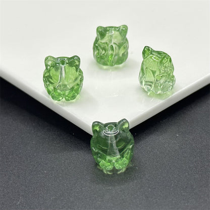 Czech Glass Beads Fox 15mm Translucent Glossy Multicolor 100pcs 9