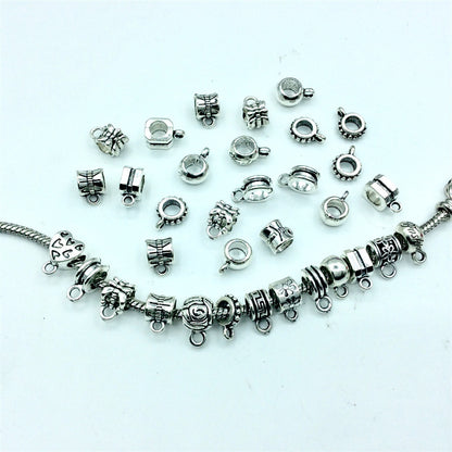 Alloy Bead-hanger Spacer Beads Large Hole 200pcs 3
