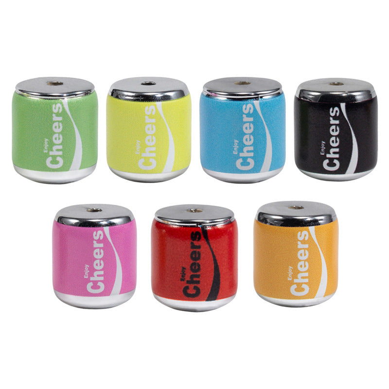 Plating Acrylic Beads 17-20mm Cola Can Design Colorful 10pcs 6