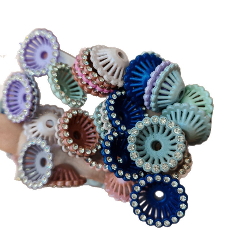 Acrylic Bowl Flower Rhinestone Spacer Beads 25mm 100pcs 5