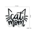 Silicone Focal Beads Cat Mother Bold Lettering Whiskers 10pcs