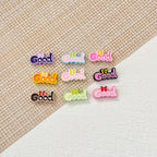 Baking Painted Good Sign and Teacup Bear Metal Beads 17mm 10pcs 12