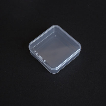 Clear Plastic Jewelry Storage Boxes Compact 6.5x6.5x2cm 10pcs 6