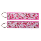 Double Sided Ukiyo Fabric Lanyard Keychain Japanese Motif 2pcs 6