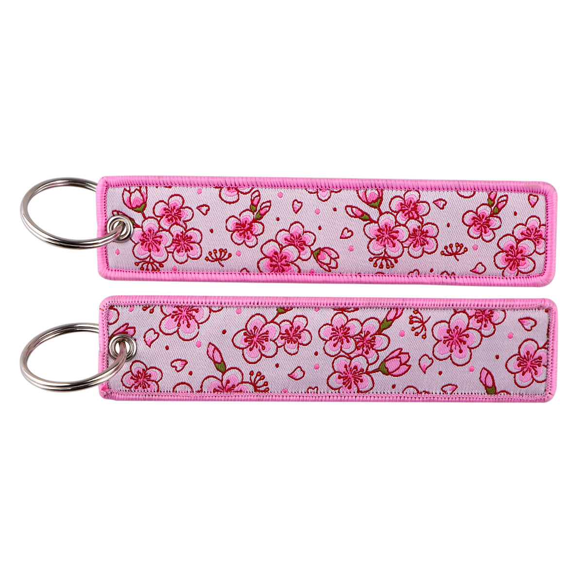 Double Sided Ukiyo Fabric Lanyard Keychain Japanese Motif 2pcs 6
