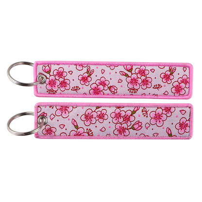 Double Sided Ukiyo Fabric Lanyard Keychain Japanese Motif 2pcs 6