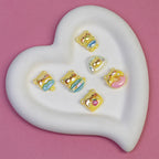 Plating Adorable Butter Bear Resin Beads Glossy Pastel Charms 20pcs 2