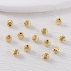 Pumpkin Shaped CCB Plastic Acrylic Beads 6-8mm Metallic Gold Silver 200pcs 2