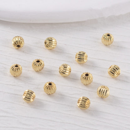 Pumpkin Shaped CCB Plastic Acrylic Beads 6-8mm Metallic Gold Silver 200pcs 2