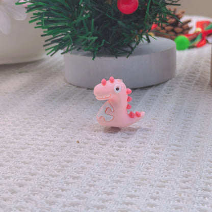Silicone 3D Focal Beads Dinosaur Holding Puzzle Piece 20pcs 7