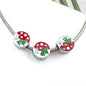 Christmas Series Colorful Enamel Metal Beads Large Hole 1pc 15