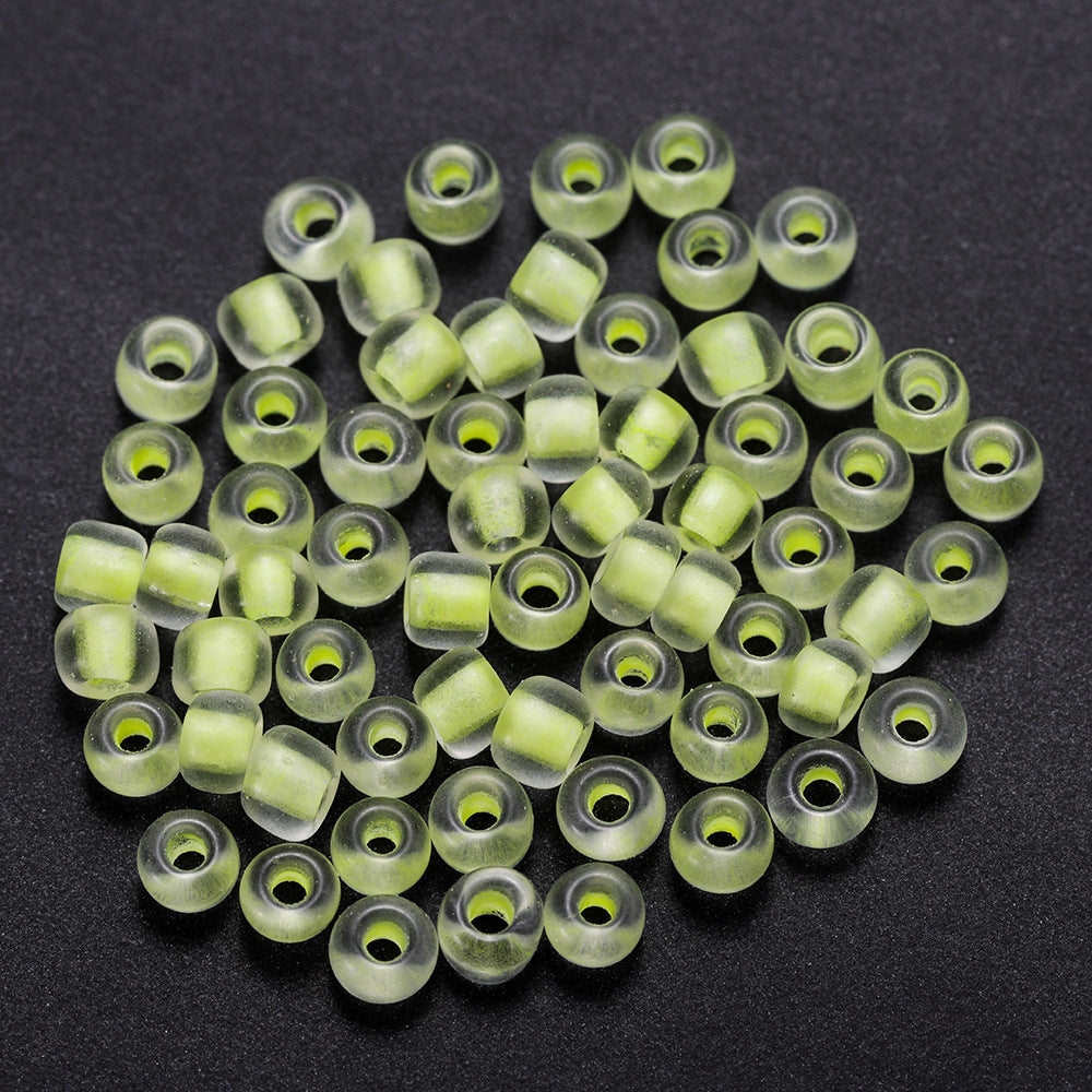 Glow In The Dark Seed Glass Beads 3mm Multicolor Stripes 1800pcs 27