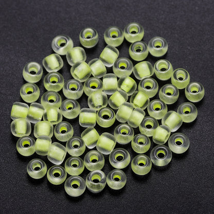 Glow In The Dark Seed Glass Beads 3mm Multicolor Stripes 1800pcs 27