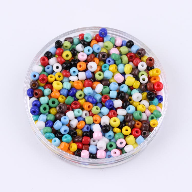 Ceramic Electroplated Seed Glass Beads 4mm Glossy Mixed Colors 460pcs