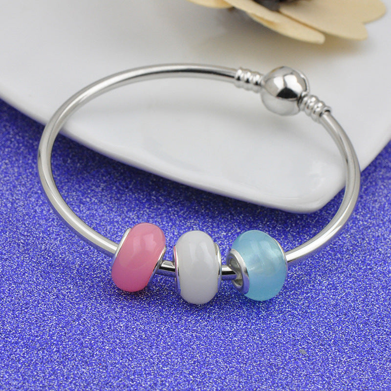 Glass Cartoon Pattern Spacer Beads 14mm 10pcs 2