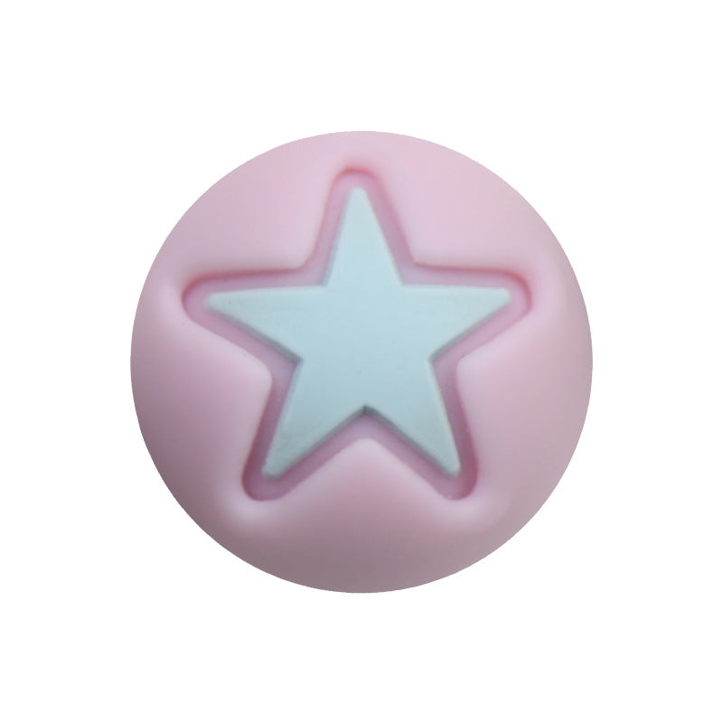 15mm Heart Silicone Beads Multi Color Layered Two Tone Matte 50pcs 21