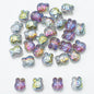 Plating Bunny Head Glass Beads 12mm Iridescent 30pcs 12