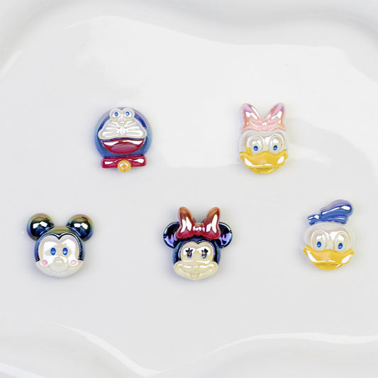 Disney Series Character Resin Beads Playful Faces 20pcs