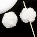 Glow In The Dark Rose Ball Polymer Clay Rhinestone Beads 21mm 6pcs 3