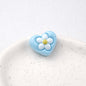 Floral Heart Acrylic Beads 21mm Colorful Mixed 50pcs 14