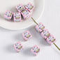 Adobe Printed Square Acrylic Beads 15mm Kitten Puppy Design 10pcs 10